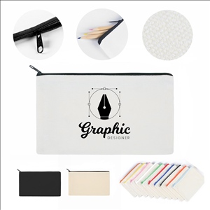 Customizable Canvas Cosmetic Pouch